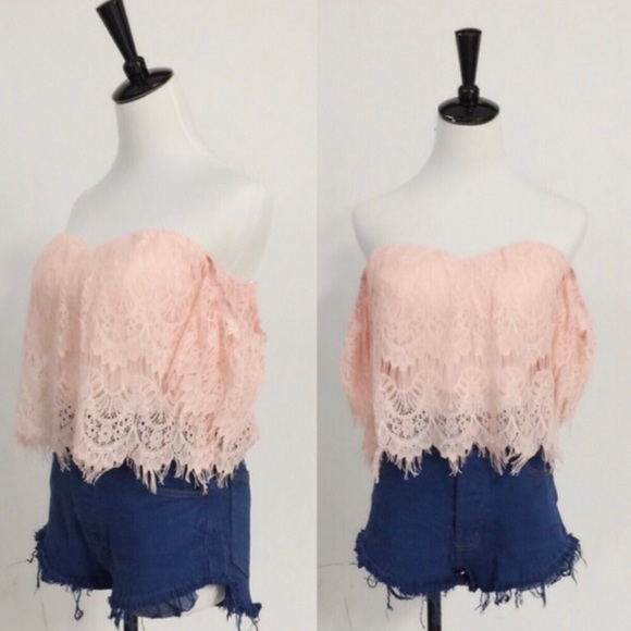 UNEDITED BOUTIQUE Tops - Lace Off Shoulder Blouse